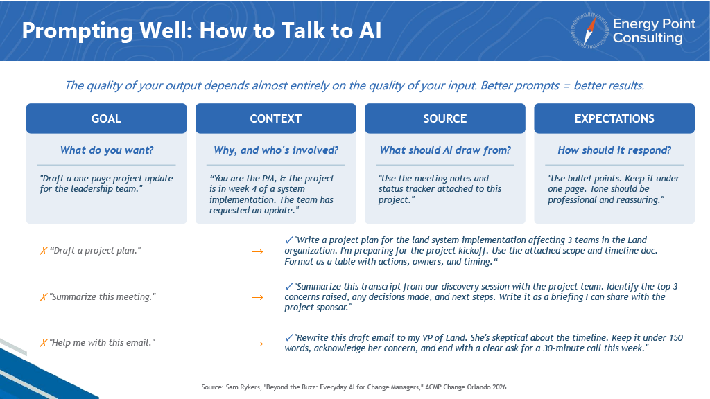 Prompting Well: How to Talk to AI Slide
